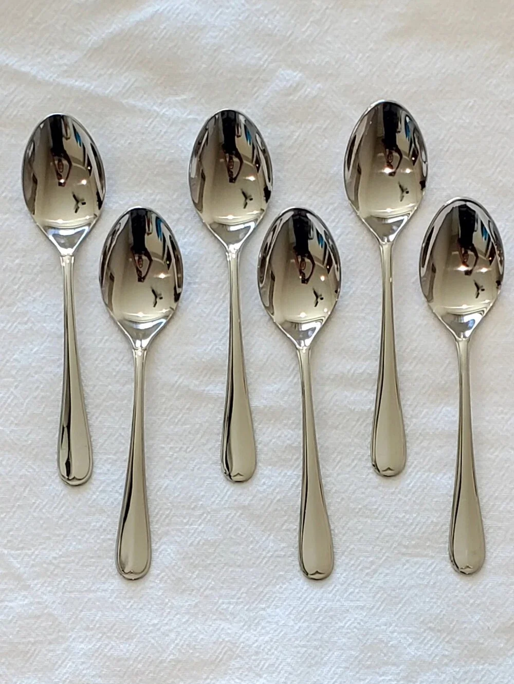 WMF Set 6 Cromargan Germany 18/10 Stainless Steel Coffee Spoons, Vintage, MCM